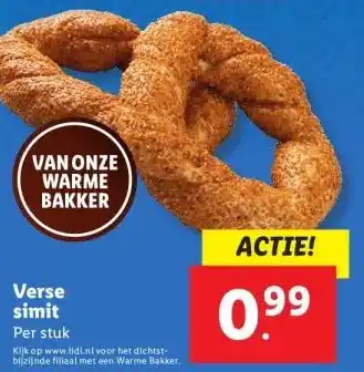 Lidl Verse simit aanbieding