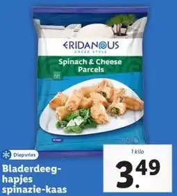 Lidl Bladerdeeg- hapjes spinazie-kaas aanbieding