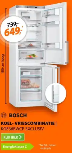 Expert Bosch koel vriescombinatie aanbieding