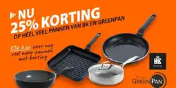 Expert Op héél veel pannen van bk en greenpan aanbieding