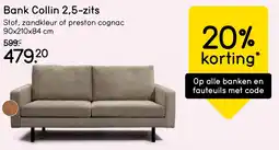 Leen Bakker Bank collin 2,5 zits aanbieding