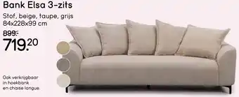 Leen Bakker Bank elsa 3 zits aanbieding