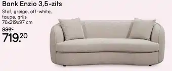 Leen Bakker Bank enzio 3,5 zits aanbieding