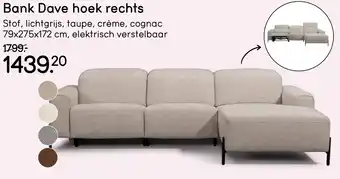 Leen Bakker Bank dave hoek rechts aanbieding