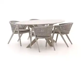 Kees Smit Manifesto Valsecca/Furato ellips 200cm dining tuinset 5-delig aanbieding