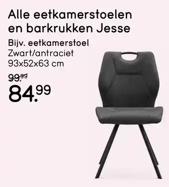 Leen Bakker Alle eetkamerstoelen en barkrukken jesse Bijv eetkamerstoel aanbieding