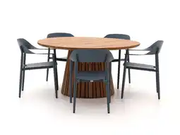 Kees Smit Bellagio Valli/Santa Severina ø150cm dining tuinset 6-delig stapelbaar aanbieding