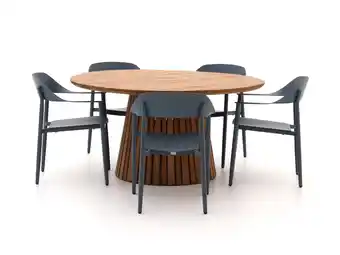 Kees Smit Bellagio Valli/Santa Severina ø150cm dining tuinset 6-delig stapelbaar aanbieding