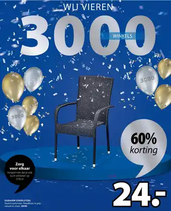 Jysk Gudhjem stapelstoel aanbieding