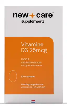 De Online Drogist New Care Vitamine D3 25mcg Capsules 100CP aanbieding
