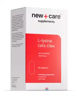 De Online Drogist New Care L-Lysine Cats Claw Tabletten 120TB aanbieding