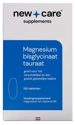 De Online Drogist New Care Magnesium Bisglycinaat Tauraat Tabletten 120TB aanbieding