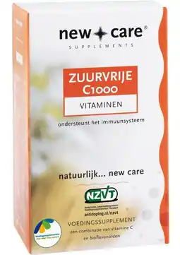 De Online Drogist New Care Zuurvrije C1000 Tabletten 60TB aanbieding