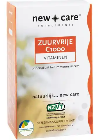 De Online Drogist New Care Zuurvrije C1000 Tabletten 60TB aanbieding