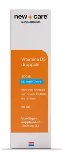 De Online Drogist New Care Vitamine D3 Waterbasis Druppels 25ML aanbieding