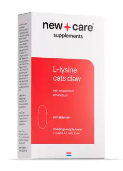 De Online Drogist New Care L-Lysine Cats Claw Tabletten 60TB aanbieding