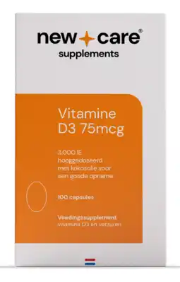 De Online Drogist New Care D3 75mcg Capsules 100CP aanbieding
