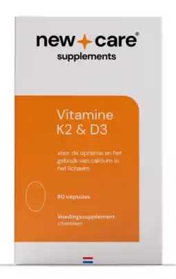 De Online Drogist New Care K2 & D3 Capsules 60CP aanbieding
