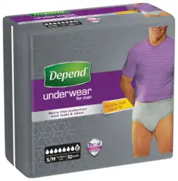 De Online Drogist Depend Pants Men Super S/M 10ST aanbieding