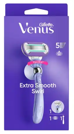 De Online Drogist Gillette Venus Extra Smooth Swirl Scheersysteem 1ST aanbieding