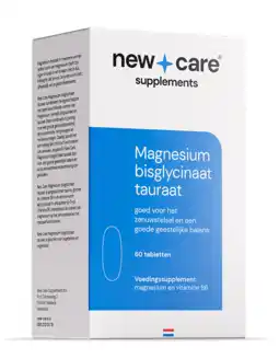 De Online Drogist New Care Magnesium Bisglycinaat Tauraat Tabletten 60TB aanbieding
