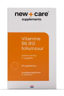 De Online Drogist New Care Vitamine B6, B12, Foliumzuur Zuigtabletten 60TB aanbieding
