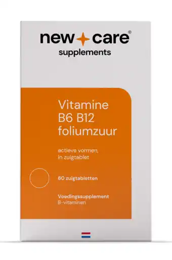De Online Drogist New Care Vitamine B6, B12, Foliumzuur Zuigtabletten 60TB aanbieding