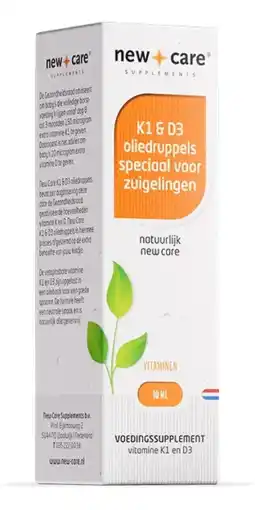 De Online Drogist New Care K1 D3 Oliedruppels 10ML aanbieding