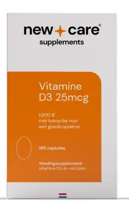 De Online Drogist New Care Vitamine D3 25mcg Capsules 180CP aanbieding