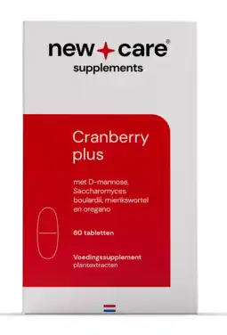 De Online Drogist New Care Cranberry Plus Tabletten 60TB aanbieding