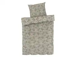 Lidl LIVARNO home Satijnen dekbedovertrek 140 x 200 cm (bloemen/groen/koraal) aanbieding