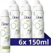 Wehkamp Dove 0% Aluminiumzouten Cucumber & Green Tea deodorant spray - 6 x 150 ml aanbieding
