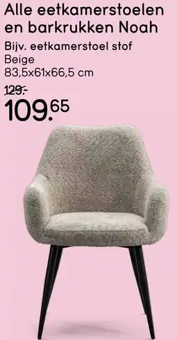 Leen Bakker Eetkamerstoel stof aanbieding