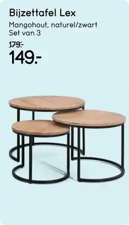 Leen Bakker Bijzettafel Lex aanbieding