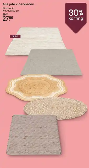 Leen Bakker Alle jute vloerkleden aanbieding