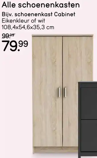 Leen Bakker Schoenenkast cabinet aanbieding