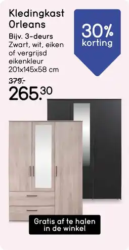 Leen Bakker Kledingkast Orleans aanbieding