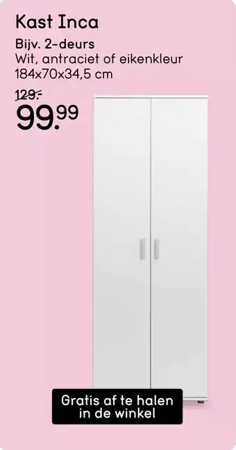 Leen Bakker Kast Inca aanbieding
