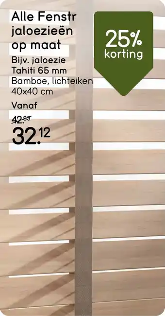 Leen Bakker Alle Fenstr jaloezieën op maat aanbieding