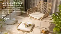Leen Bakker Loungestoel Grand met voetenbankje aanbieding