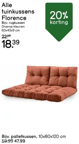 Leen Bakker Alle tuinkussens Florence aanbieding