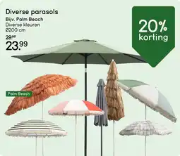 Leen Bakker Diverse parasols aanbieding