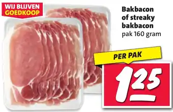 Nettorama Bakbacon of streaky bakbacon aanbieding