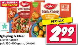 Nettorama Iglo ping & klaar aanbieding