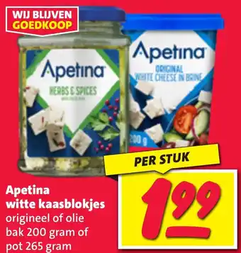 Nettorama Apetina witte kaasblokjes aanbieding