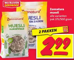 Nettorama Zonnatura muesli aanbieding