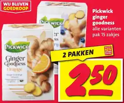 Nettorama Pickwick ginger goodness aanbieding
