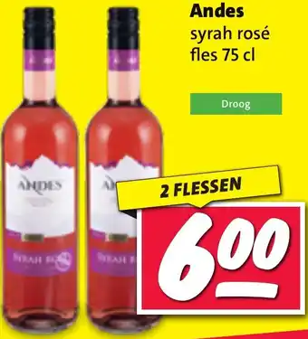 Nettorama Andes syrah rosé aanbieding