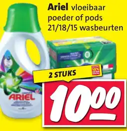 Nettorama Ariel vloeibaar poeder of pods aanbieding