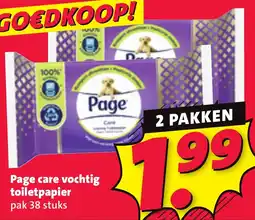 Nettorama Page care vochtig toiletpapier aanbieding
